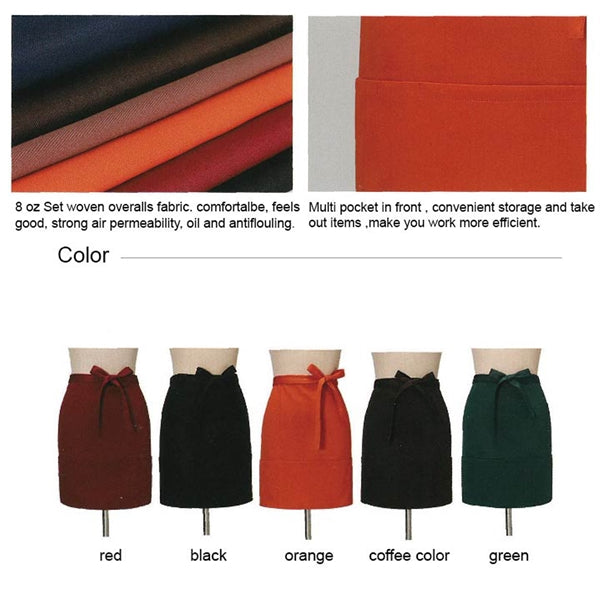 12 oz. Woven frock fabric Waist Apron w/ 2 pockets at bottom