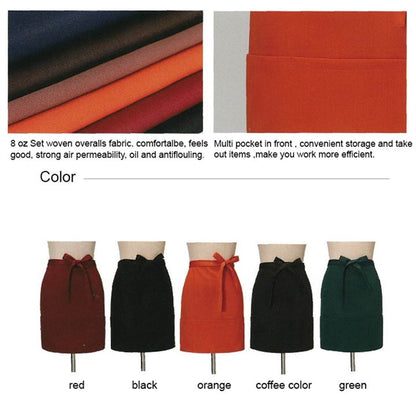 12 oz. Woven frock fabric Waist Apron w/ 2 pockets at bottom