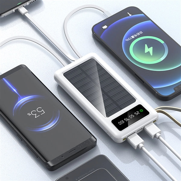 8000mAh Portable Solar Charger With LED Flashlight