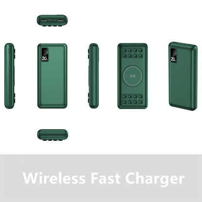 20000mAh Wireless Power Bank Charger With Suction Cups