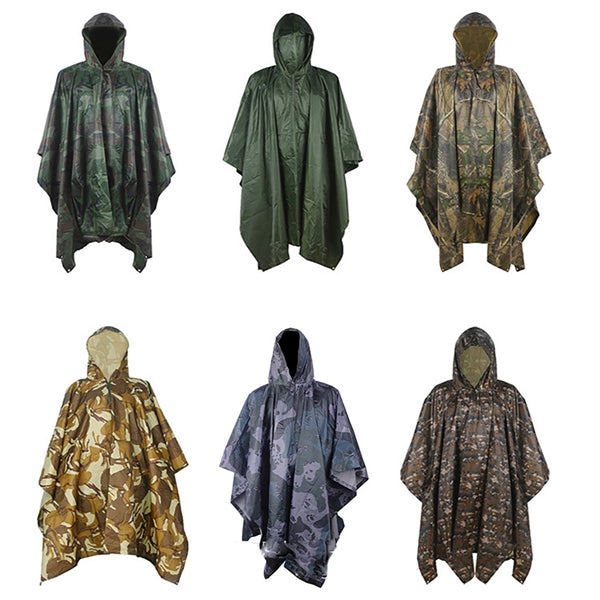 Camouflage Raincoat Poncho
