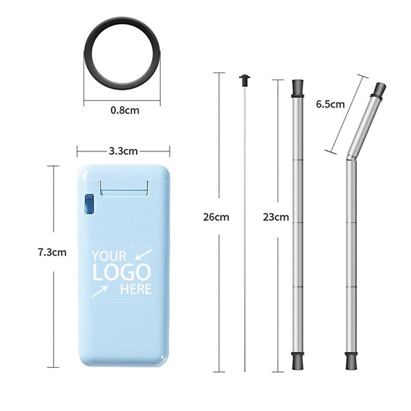 Collapsible Straws with Case