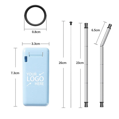 Collapsible Straws with Case