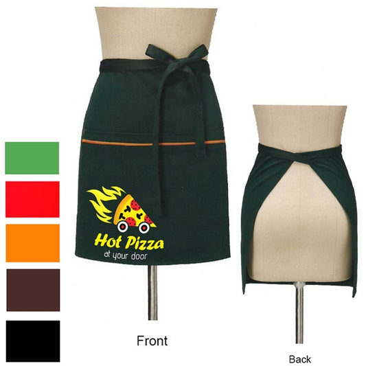 12 oz. Woven Waist Apron w/ 2 pockets & contrasting trim