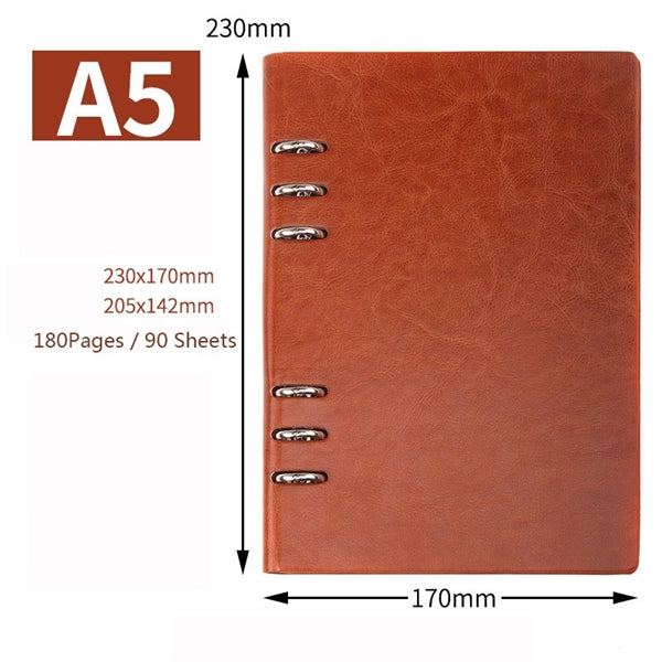 A5 6-Ring Loose Leaf Binder Journal