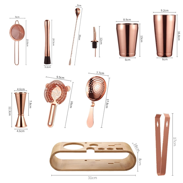 11 Pieces Bartender Kit