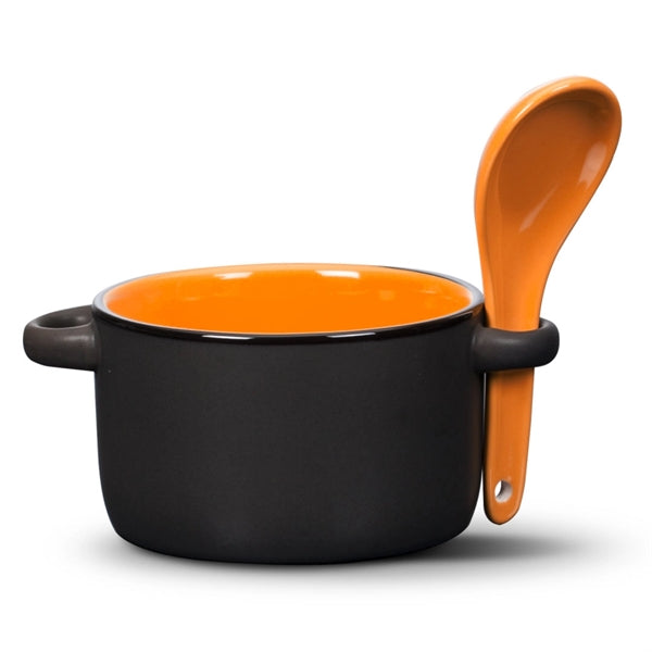 Merritt Soup Mug & Spoon - 12oz - Imprinted