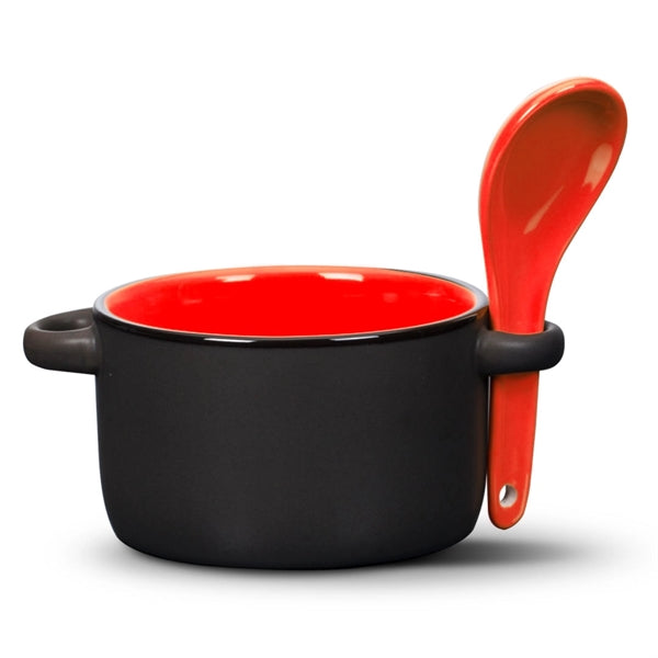 Merritt Soup Mug & Spoon - 12oz - Deep Etch