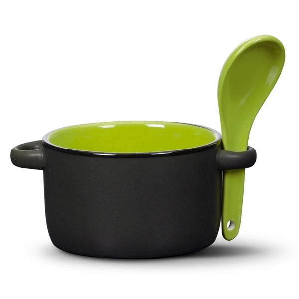 Merritt Soup Mug & Spoon - 12oz - Deep Etch