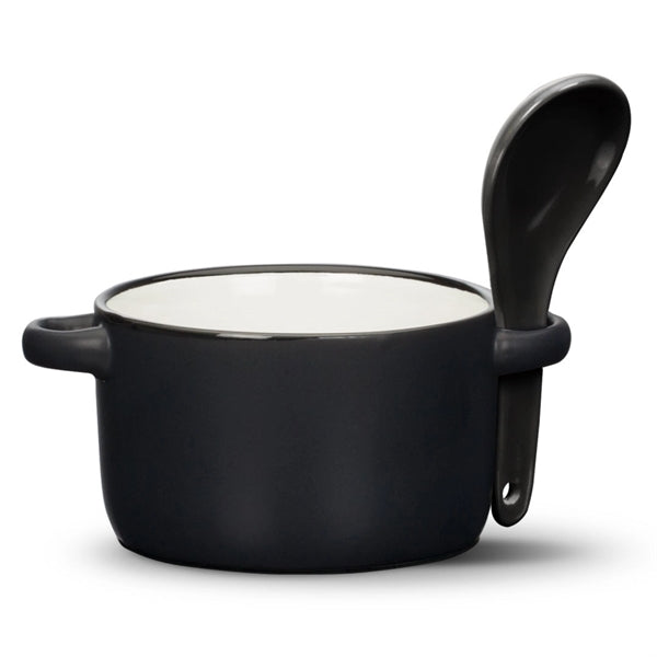 Merritt Soup Mug & Spoon - 12oz - Deep Etch
