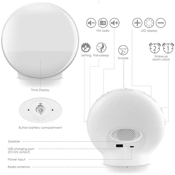 Wake Up Light Sunrise Alarm Clock