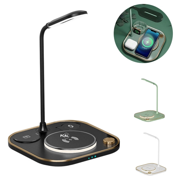 Multi-Functional Foldable LED Desk Lamp w/Wireless Charger