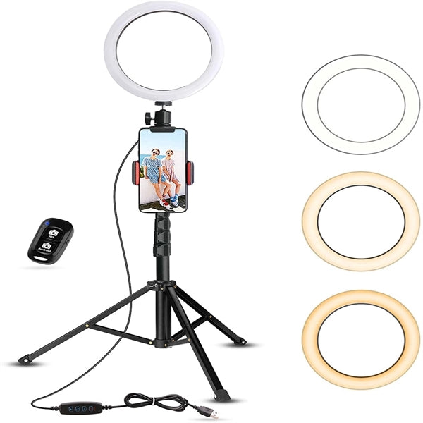 Selfie Ring Light with Tripod Stand & Phone Clip