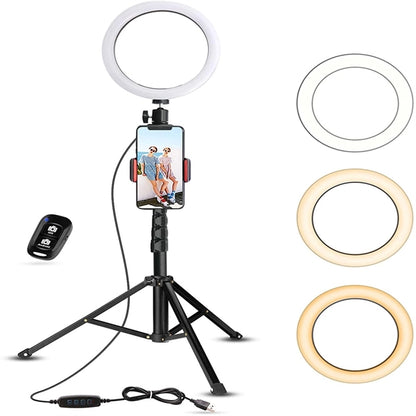 Selfie Ring Light with Tripod Stand & Phone Clip