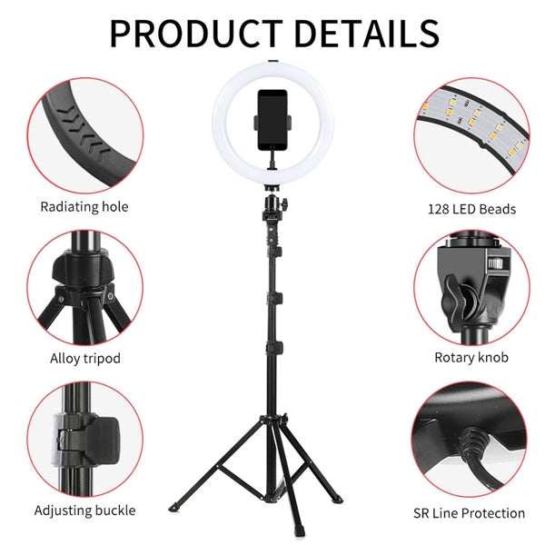 Selfie Ring Light with Tripod Stand & Phone Clip