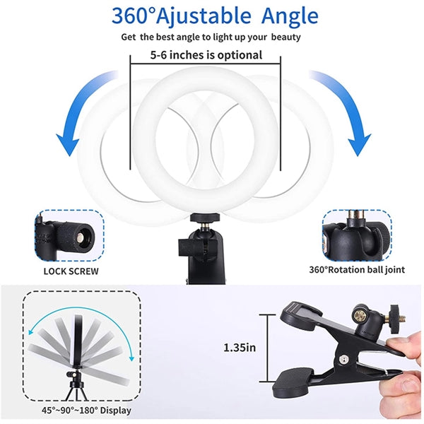 Professional Rechargeable Selfie Ring Light