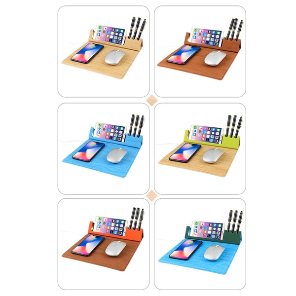 Wireless Charging Mouse Pad Charger With Pen Container