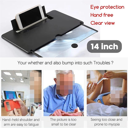 Screen Magnifier Stand 14 Inch 3D Foldable Amplifier