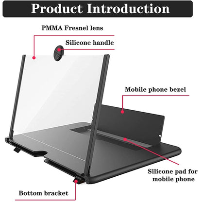 Screen Magnifier Stand 14 Inch 3D Foldable Amplifier