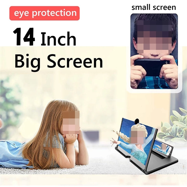 Screen Magnifier Stand 14 Inch 3D Foldable Amplifier