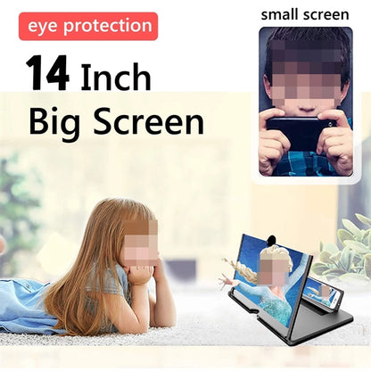 Screen Magnifier Stand 14 Inch 3D Foldable Amplifier