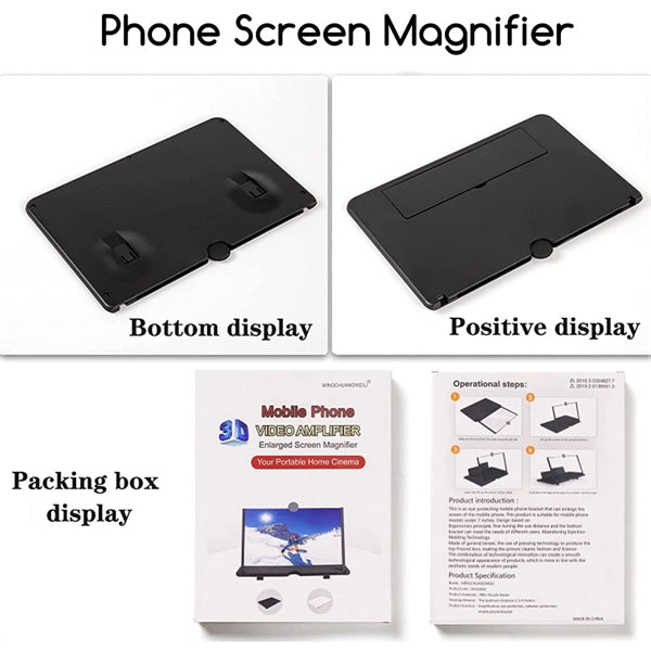 Screen Magnifier Stand 14 Inch 3D Foldable Amplifier