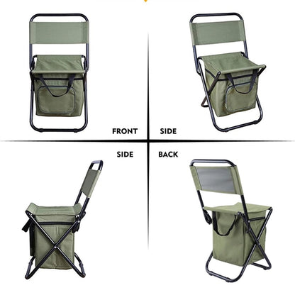 Foldable Camping Chair with Cooler Bag