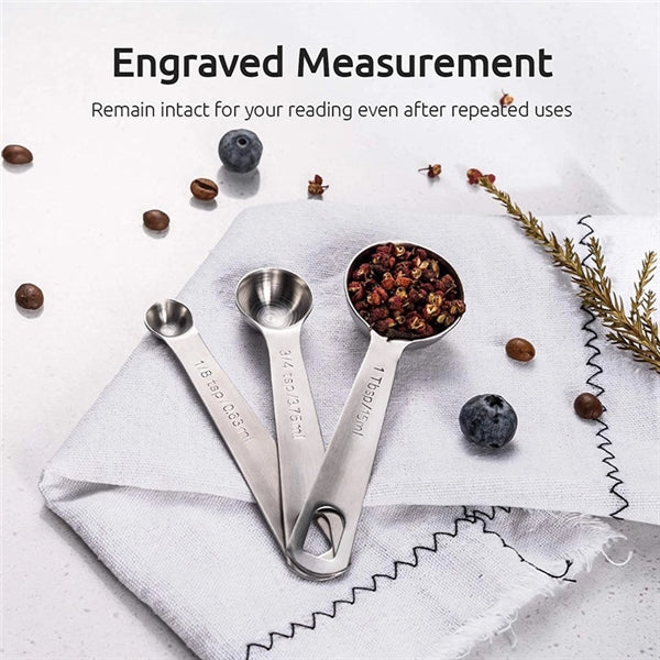 Premium Heavy Duty 18/8 Stainless Steel Measuring Spoons