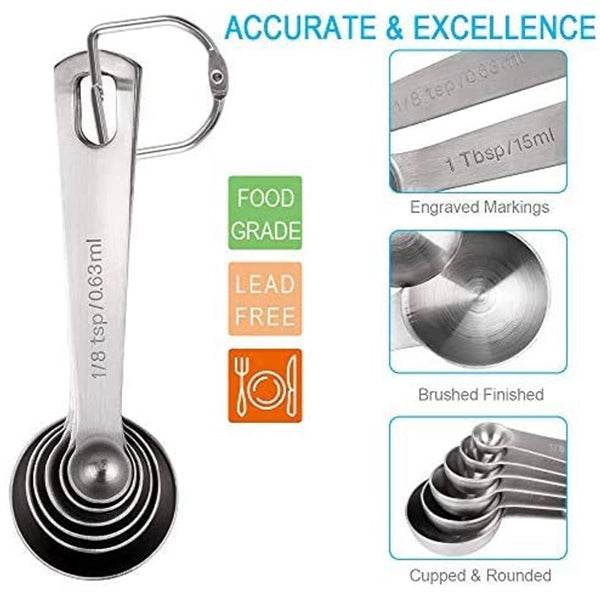 Premium Heavy Duty 18/8 Stainless Steel Measuring Spoons