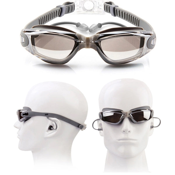 Unisex-Adult Anti-Fog  Swim Goggles with Earplugs