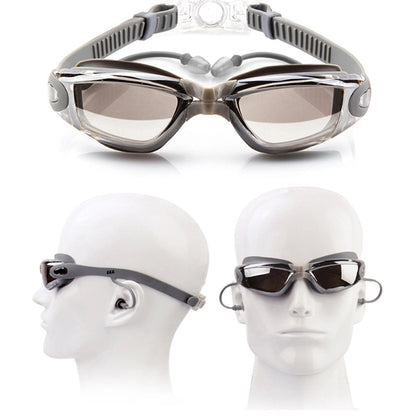 Unisex-Adult Anti-Fog  Swim Goggles with Earplugs