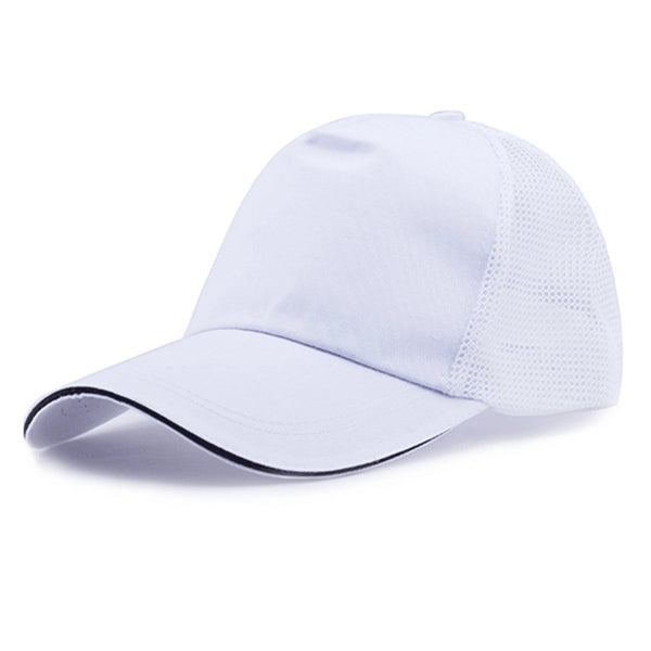 Structured 5-Panel Sandwich Trucker Mesh Cap w/ Plastic Snap