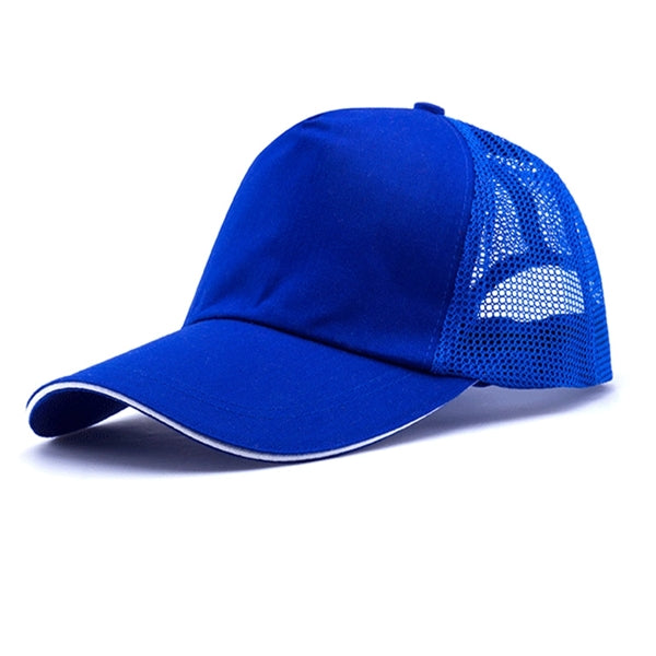 Structured 5-Panel Sandwich Trucker Mesh Cap w/ Plastic Snap