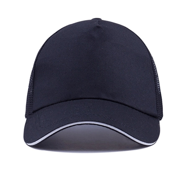 Structured 5-Panel Sandwich Trucker Mesh Cap w/ Plastic Snap
