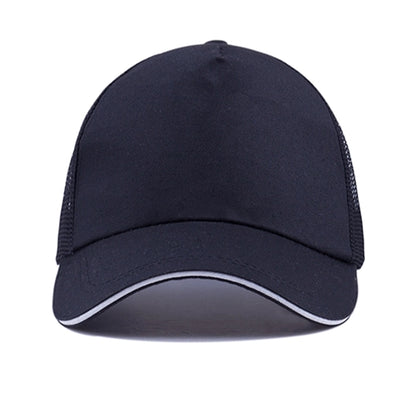 Structured 5-Panel Sandwich Trucker Mesh Cap w/ Plastic Snap