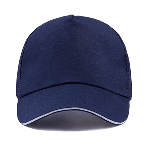 Structured 5-Panel Sandwich Trucker Mesh Cap w/ Plastic Snap
