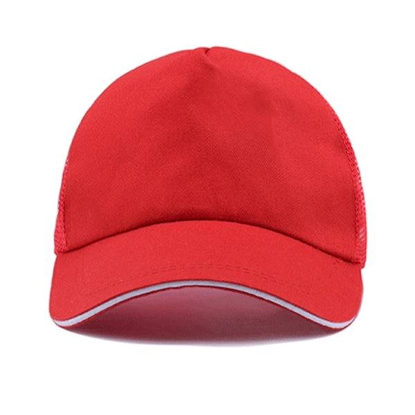 Structured 5-Panel Sandwich Trucker Mesh Cap w/ Plastic Snap