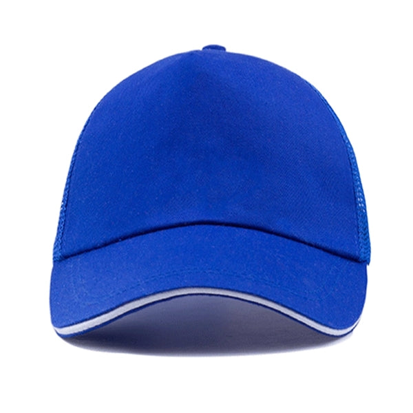 Structured 5-Panel Sandwich Trucker Mesh Cap w/ Plastic Snap