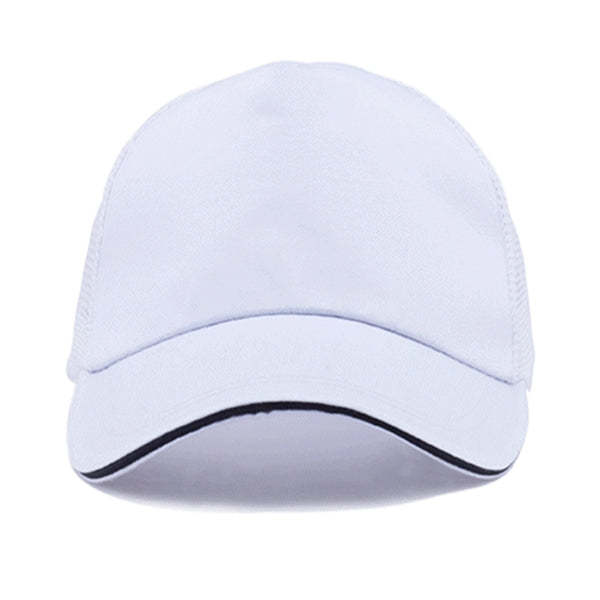 Structured 5-Panel Sandwich Trucker Mesh Cap w/ Plastic Snap