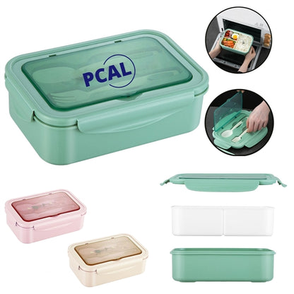Durable Bento Box With Spoon & Fork