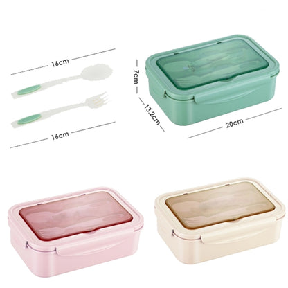 Durable Bento Box With Spoon & Fork