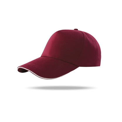 Structured 5-Panel Sandwich Bill Cap w/ Metal Tuck in Buckle