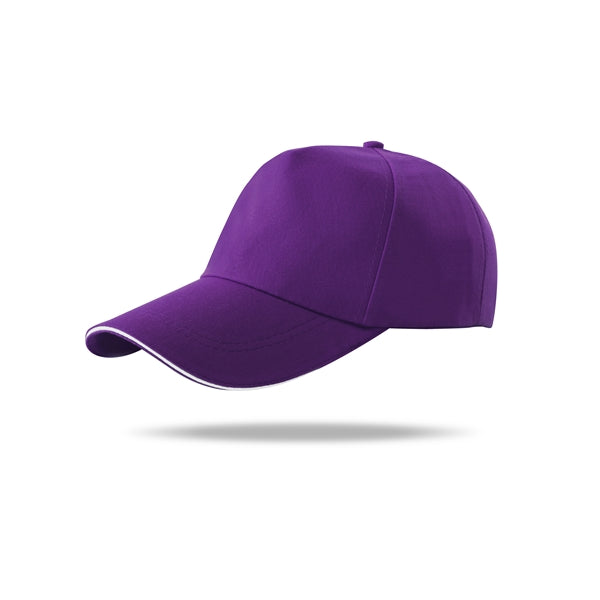 Structured 5-Panel Sandwich Bill Cap w/ Metal Tuck in Buckle