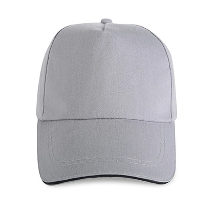 Structured 5-Panel Sandwich Bill Cap w/ Metal Tuck in Buckle