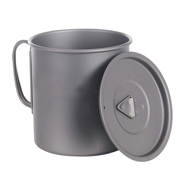 Titanium Cup Camping Mug Foldable Handle