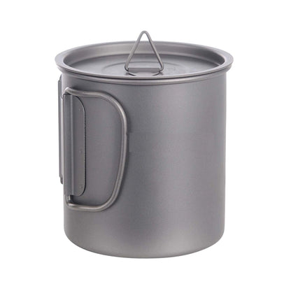 Titanium Cup Camping Mug Foldable Handle