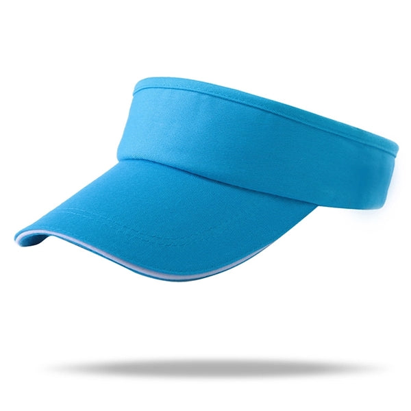 Sandwich Bill Curved Sun Visors w/ Adjustable Hook & Loop