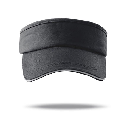 Sandwich Bill Curved Sun Visors w/ Adjustable Hook & Loop