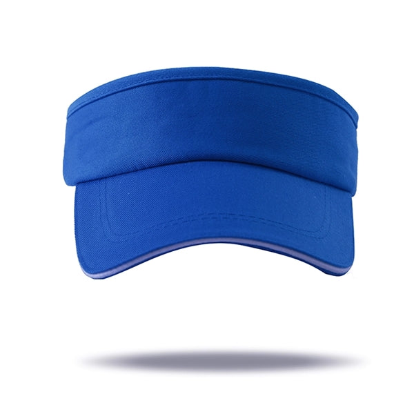Sandwich Bill Curved Sun Visors w/ Adjustable Hook & Loop