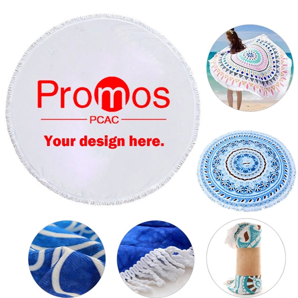 Custom Round Beach Towel